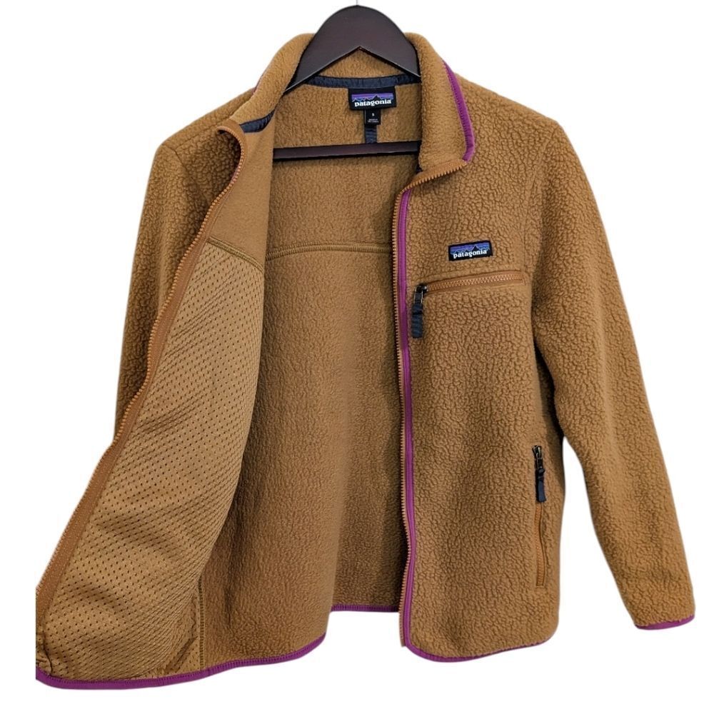 Patagonia Women's S Retro Pile Fleece -Nest Brown NESB Jacket Style 22795 FA22 - Picture 5 of 9